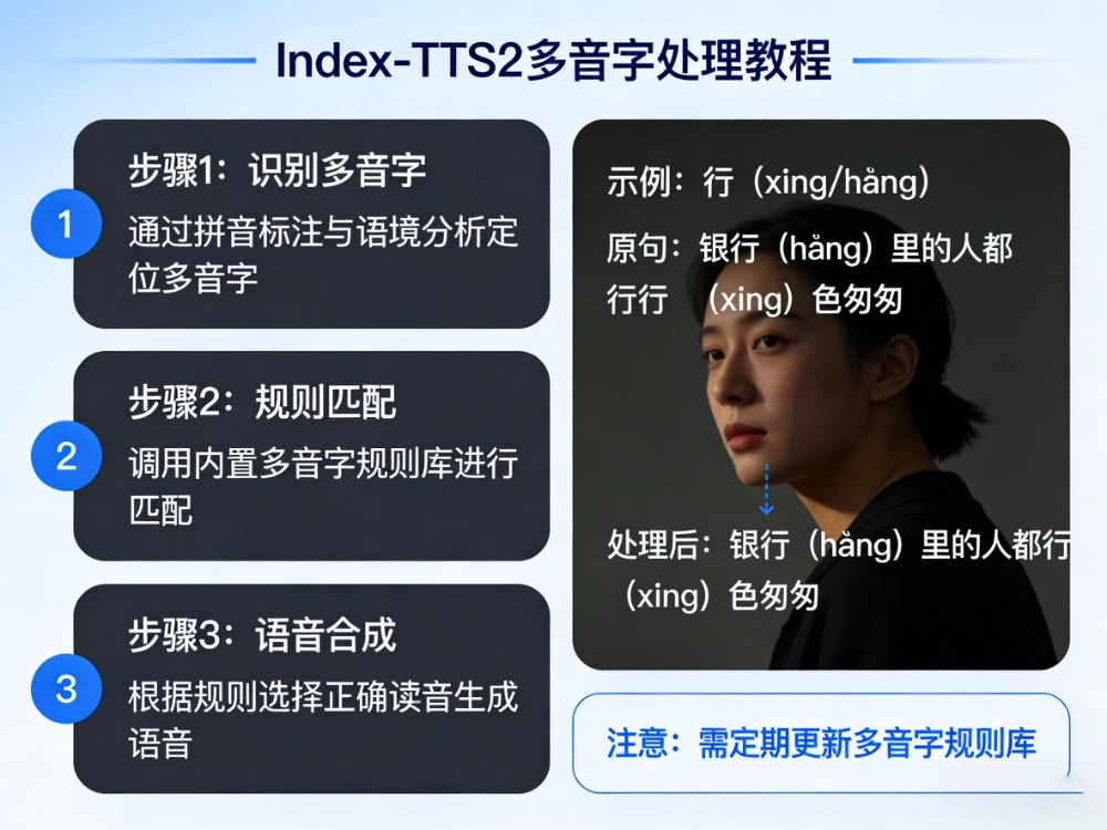 Index-TTS2多音字处理完整教程:精准把控发音,告别误读 1 Index-TTS2多音字处理完整教程:精准把控发音,告别误读 1
